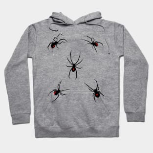 Black Widow Spiders Goth Dark Scary Halloween Hoodie